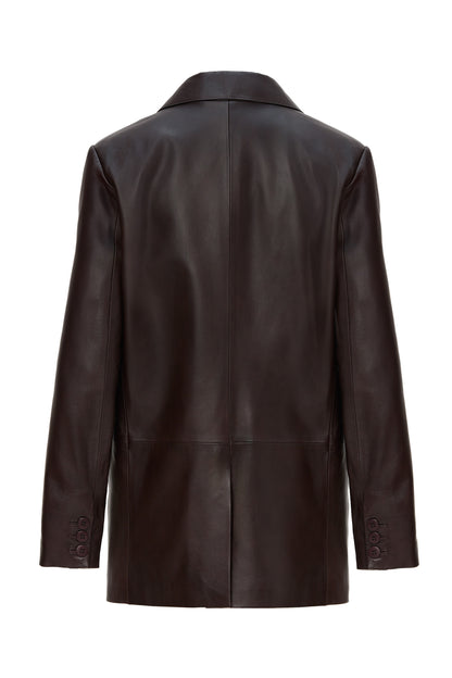 HAILEY LEATHER BLAZER